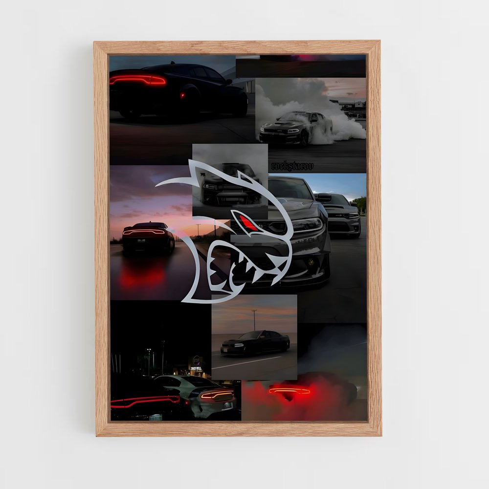 Poster Nuit Rouge des Bolides – affiche Dodge (vue 4)